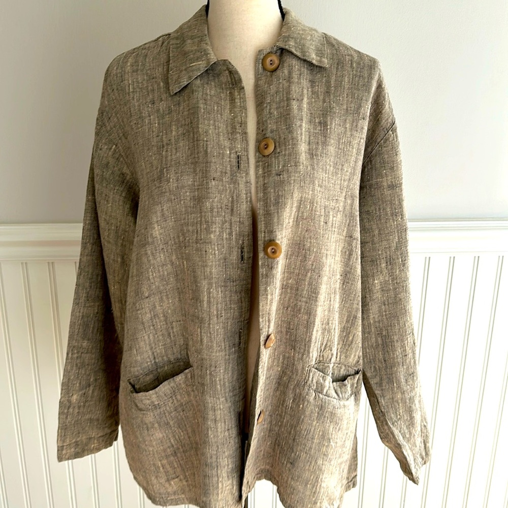 Flax By Jeanne Englehart linen Blazer